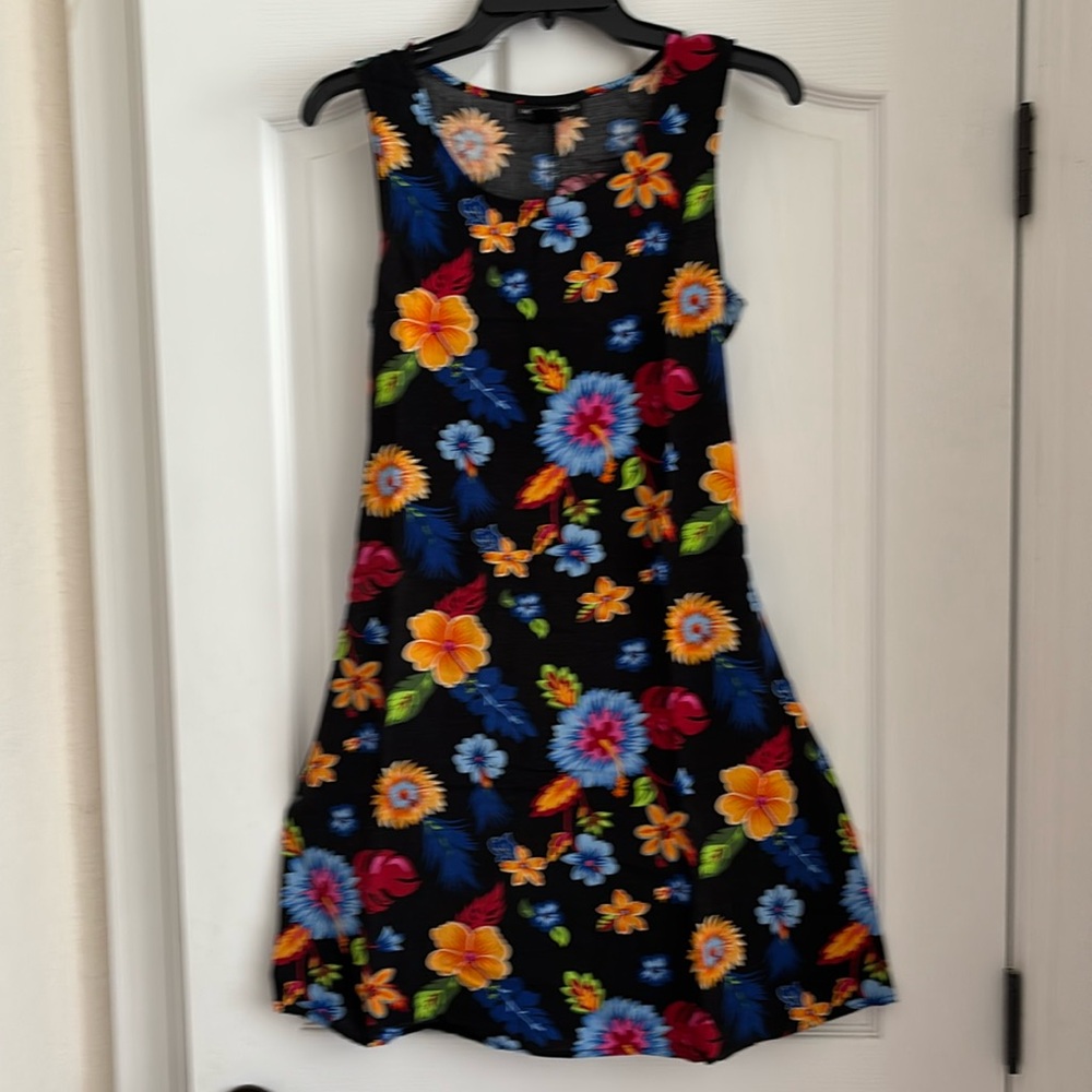 Tropical sleeveless summer dress - Small size